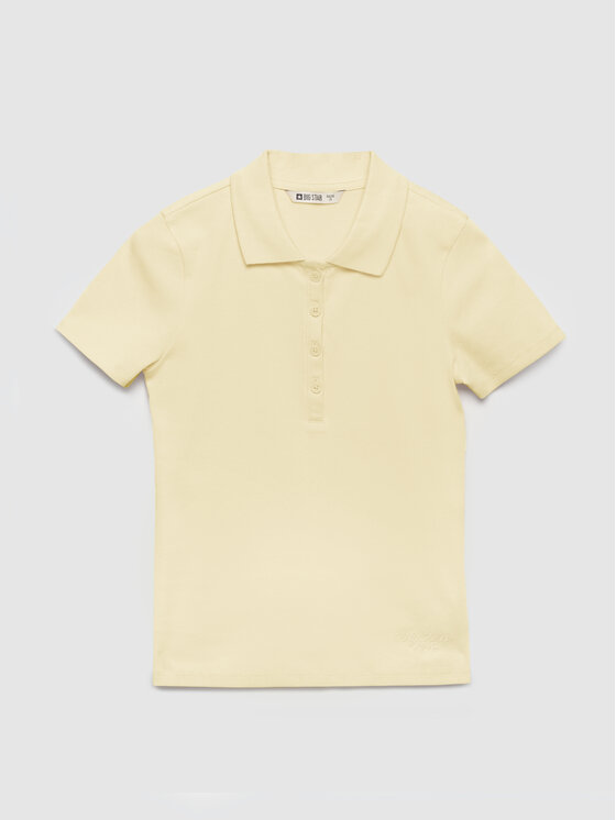BIG STAR BIG STAR Polo RAFAELA Żółty Slim Fit