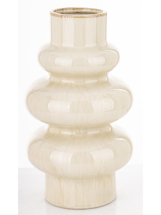 MIAhome MIAhome Wazon ceramiczny 30x16,5x16,5 cm MEZANIO - II Biały