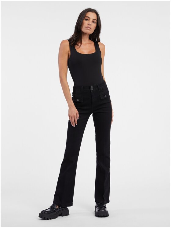 Orsay Orsay Jeansy 310035667000__34 Czarny Bootcut Fit