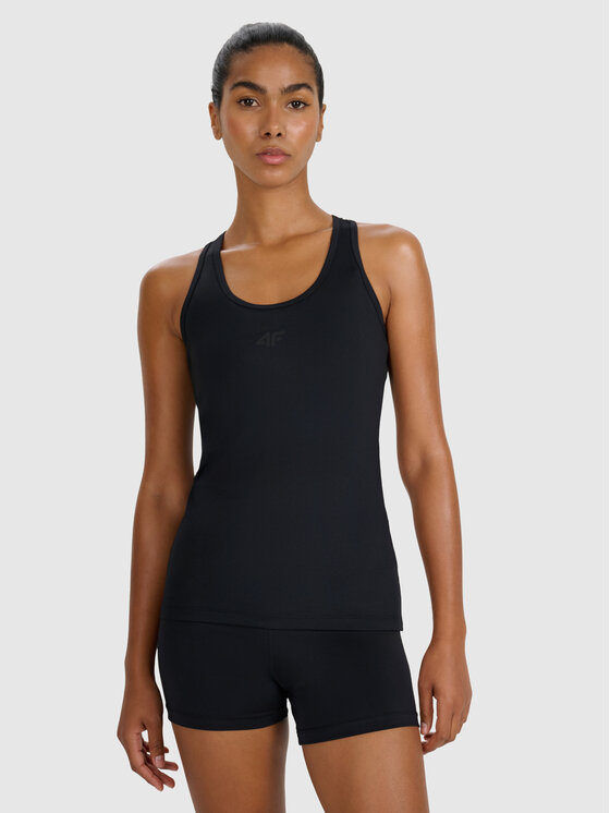 4F 4F Top MULTI ACTIVE Czarny Slim Fit