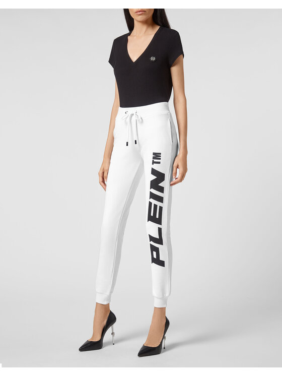PHILIPP PLEIN PHILIPP PLEIN Spodnie dresowe 3905 Biały Jogger Fit