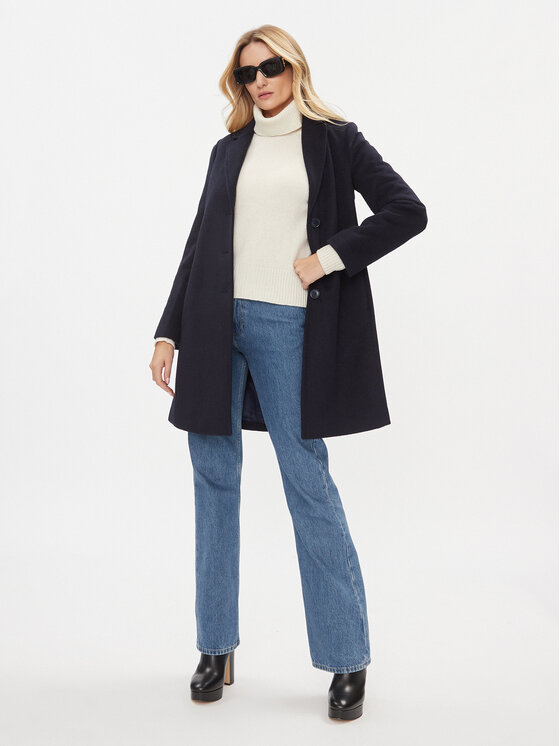 United Colors Of Benetton United Colors Of Benetton Wollmantel 2YDTDN012 Dunkelblau Regular Fit