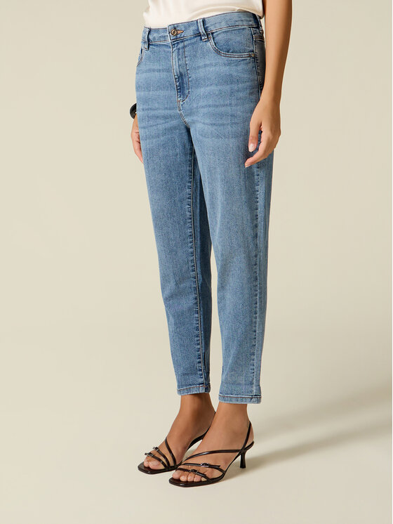Oltre Oltre Jeans P579R409441N024 Turchese Skin Fit