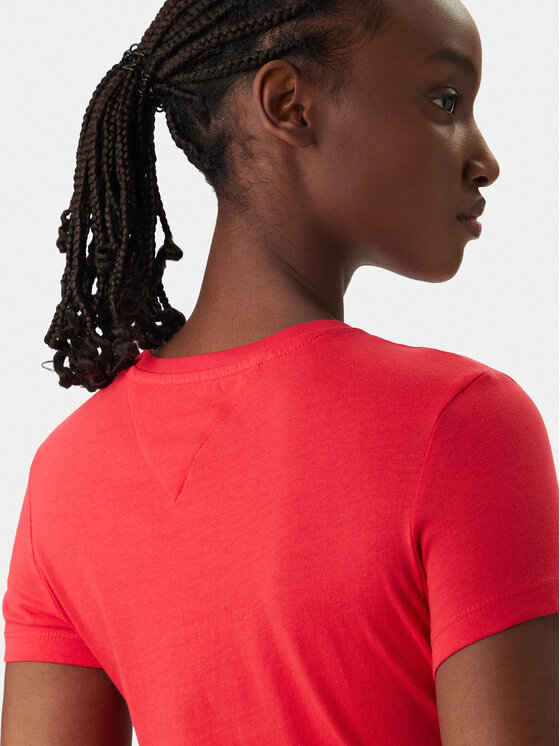 Tommy Jeans Tommy Jeans T-krekls DW0DW20459 Sarkans Slim Fit