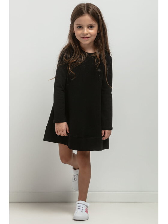 Tessita Tessita Sukienka dzianinowa SUKIENKA MMD36_7_134 Czarny Basic Fit
