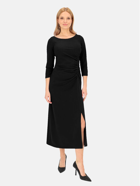 L’AF L’AF Sukienka dzianinowa Rima Czarny Slim Fit