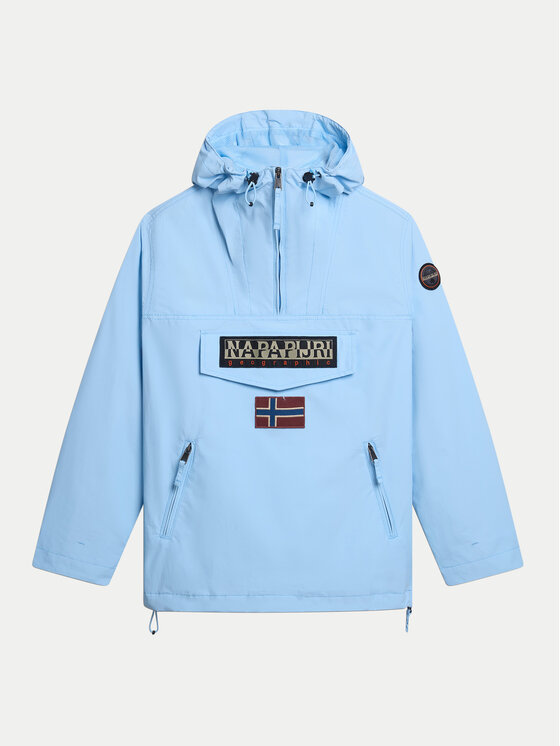 Napapijri Giacca anorak Rainforest NP0A4G7F Celeste Regular Fit Modivo