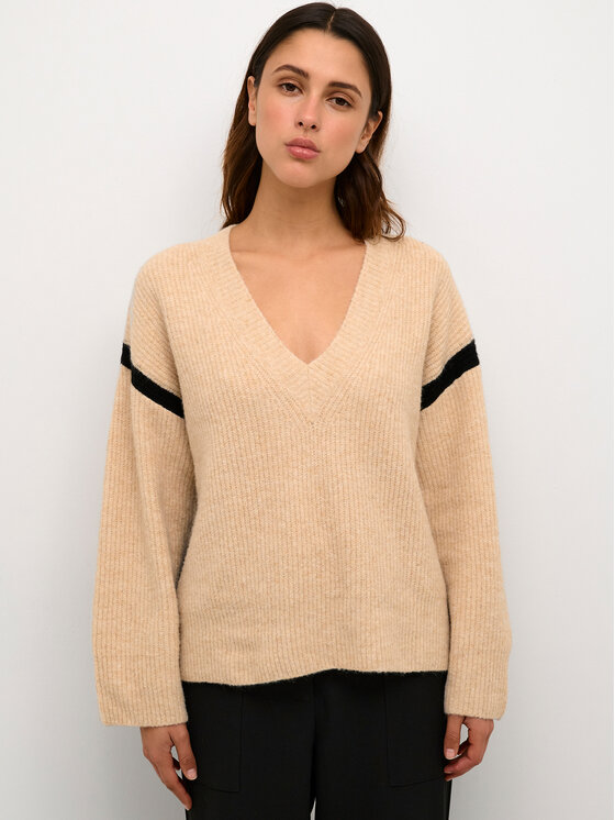 Karen by Simonsen Pulover Kirstenkb 10104564 Bej Relaxed Fit