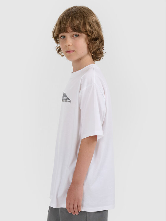 4F 4F T-Shirt APRES SKI Biały Oversize