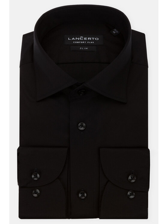 Lancerto Lancerto Koszula Blackburn KO073122000029 Czarny Slim Fit