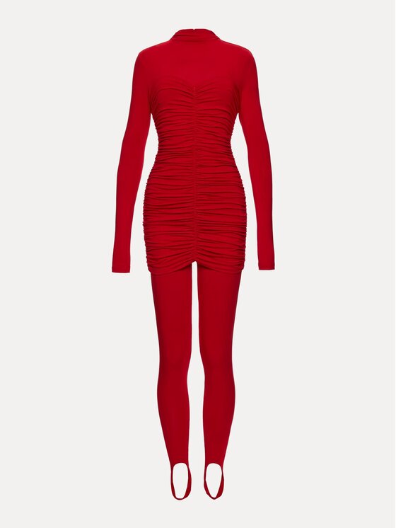 La Mania La Mania Kombinezon LENEE Czerwony Basic Fit
