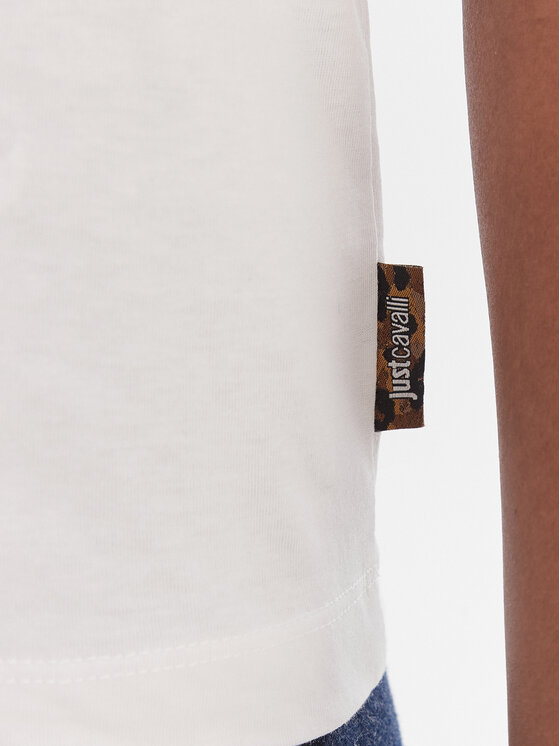 Just Cavalli Just Cavalli T-särk 80PAHT28 CJ500 Valge Regular Fit