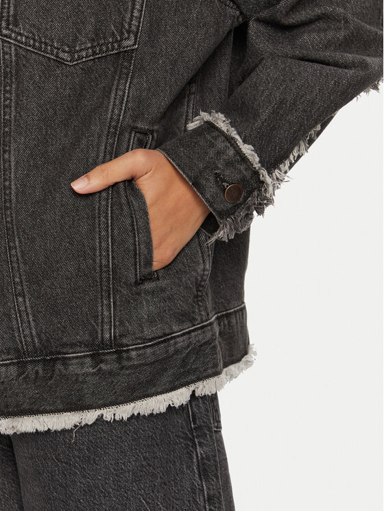 Wrangler Wrangler Kurtka jeansowa 112356384 Szary Regular Fit