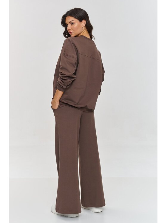 Makadamia Makadamia Dres M863 Brązowy Oversize