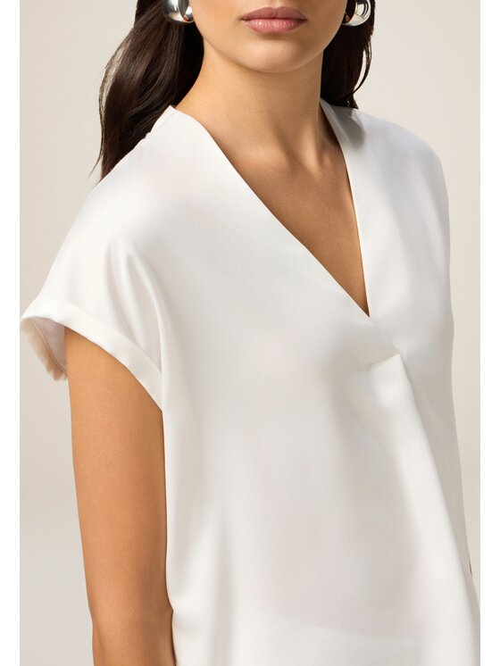 Oltre Oltre Blusa G268J104217N0C1 Bianco Regular Fit