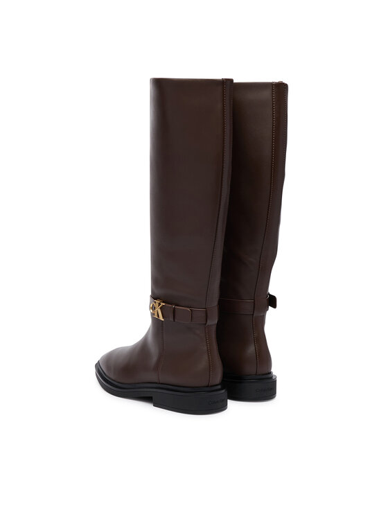 Calvin Klein Calvin Klein Stiefel Square High Boot Lth Mg Hdw HW0HW03187 Braun