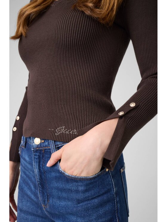 Guess Guess Sweter 183995 Brązowy Classic Fit