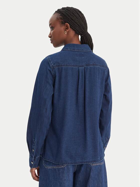 Guess Guess Jeanshemd W6RH82 D6841 Dunkelblau Regular Fit