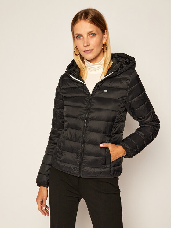 Tommy Jeans Μπουφάν πουπουλένιο Tjw Hooded Quilted DW0DW08672 Μαύρο Regular  Fit | Modivo.gr