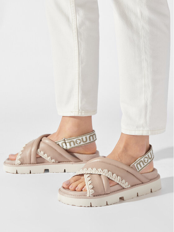 Mou Sandalen New Bio # 03 Criss-Cross Upper SW461004C Beige  