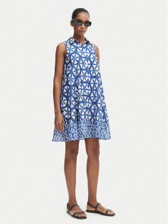 Iconique Iconique Літня сукня IC25-085 Голубий Regular Fit