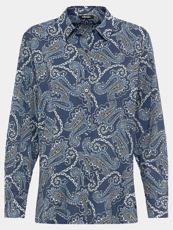 Olsen Olsen Košulja 12001839 Tamnoplava Regular Fit