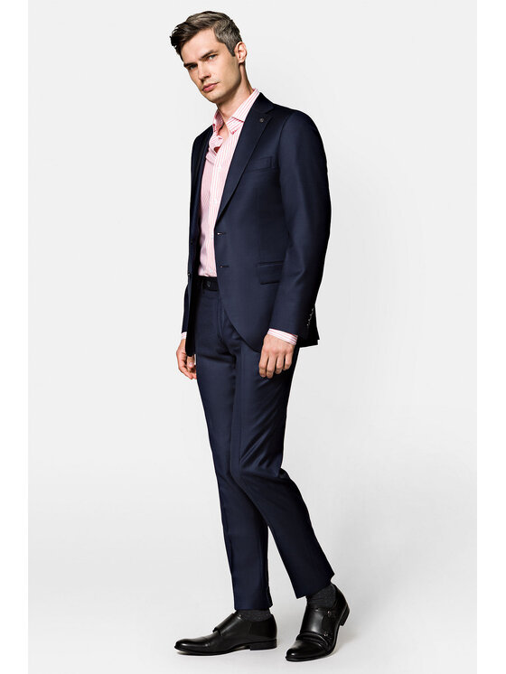 Lancerto Lancerto Garnitur Montpelier GA073122000013 Granatowy Regular Fit