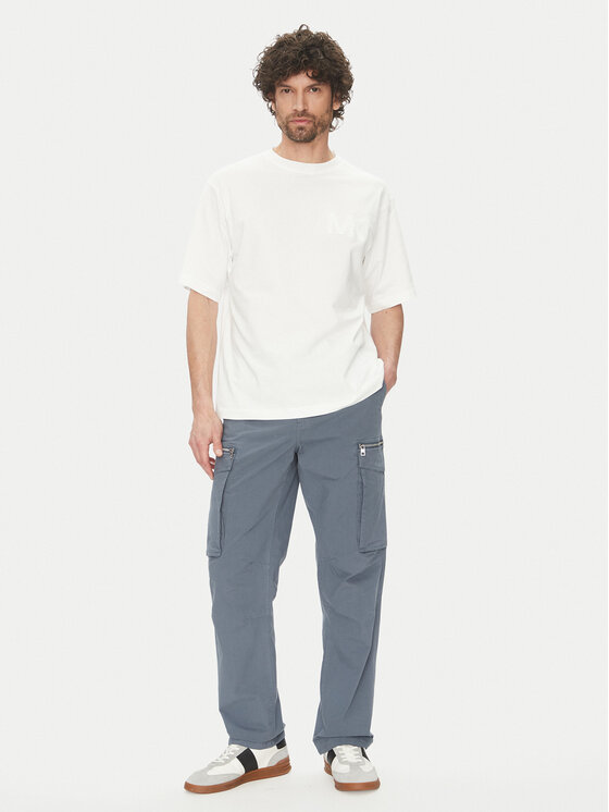 Michael Kors Michael Kors Spodnie materiałowe CS5304LHBY Niebieski Straight Leg