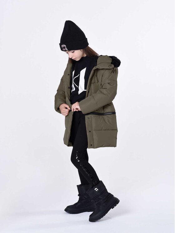 Karl Lagerfeld Kids Leggings Z14213 D Nero Slim Fit, taglia : 16Y