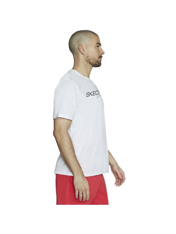 Skechers Skechers T-Shirt TS80-WHT Biały Regular Fit