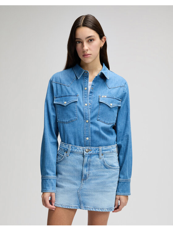 Lee Lee Koszula REGULAR WESTERN SHIRT Niebieski Regular Fit