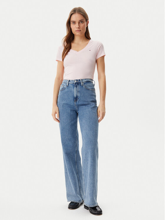 Tommy Jeans Tommy Jeans Футболка DW0DW20458 Рожевий Slim Fit