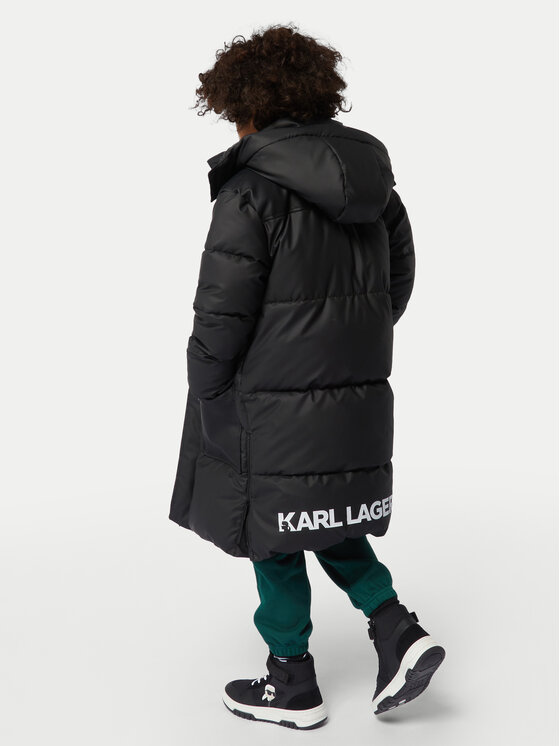 Karl Lagerfeld Kids Karl Lagerfeld Kids Зимно яке Z30273 D Черен Regular Fit