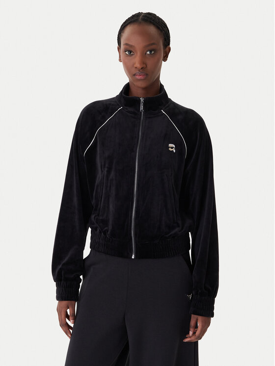 KARL LAGERFELD Bluză B1W20029 Negru Regular Fit