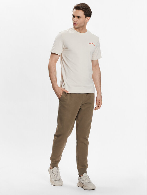 Outhorn Outhorn T-Shirt TTSHM451 Écru Regular Fit