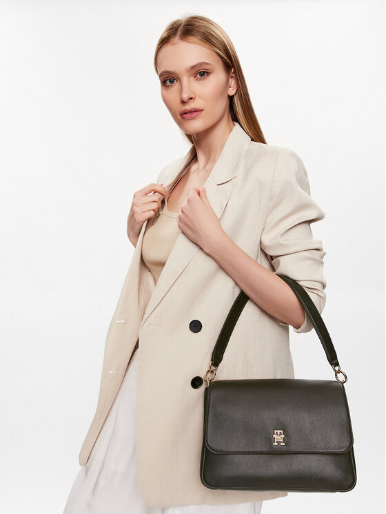 Tommy Hilfiger Tommy Hilfiger Torbica Tommy Life Shoulder Bag AW0AW14510 Crna