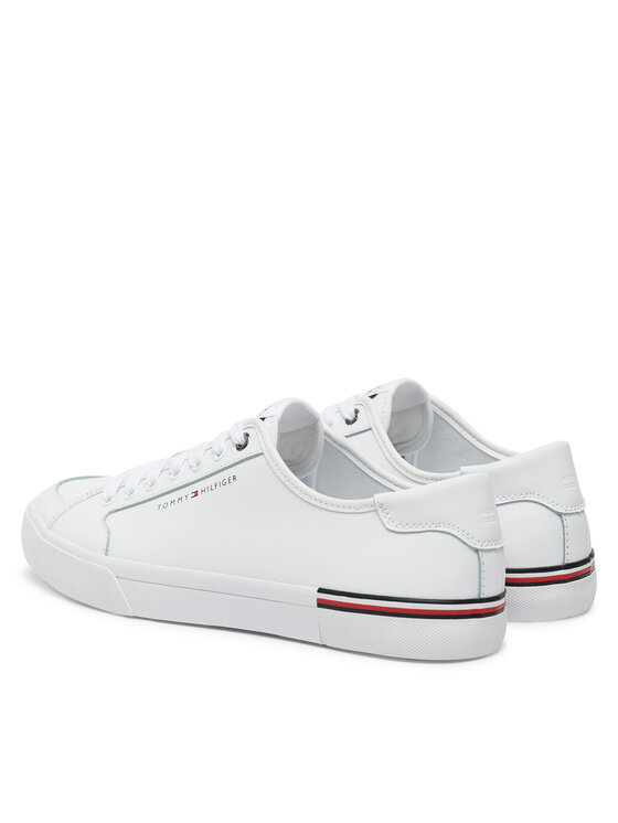Tommy Hilfiger Tommy Hilfiger Tenisky Core Corporate Vulc Leather FM0FM05399 Biela