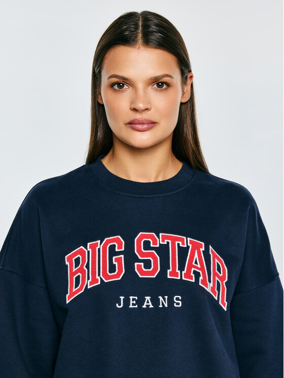 BIG STAR BIG STAR Bluza RUBENA Granatowy Basic Fit