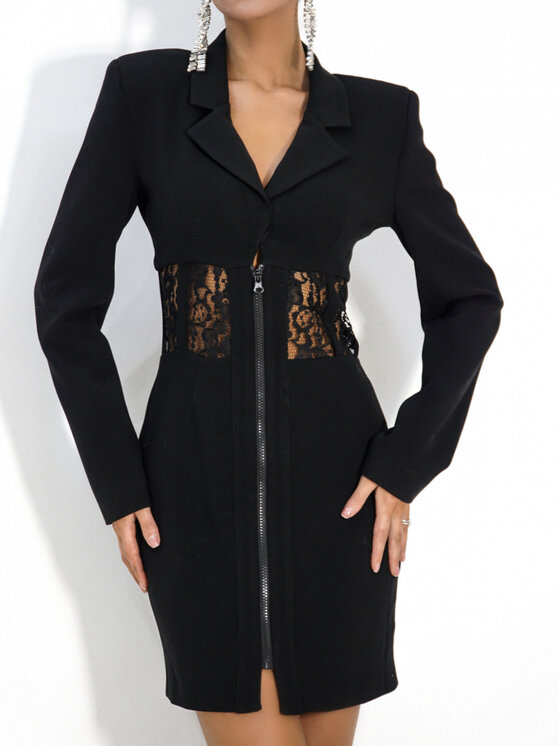 LilaLou LilaLou Sukienka wieczorowa Selena Czarny Slim Fit