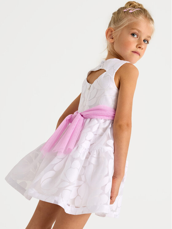 Mayoral Mayoral Vestito elegante 3918 Bianco Regular Fit