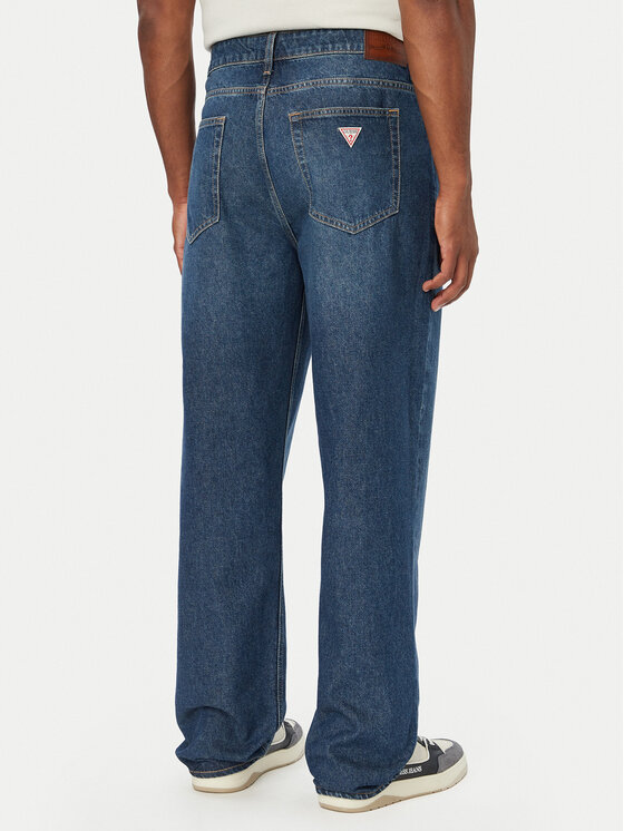 Guess Jeans Guess Jeans Jeans hlače M5YAB3 D6368 Mornarsko modra Relaxed Fit