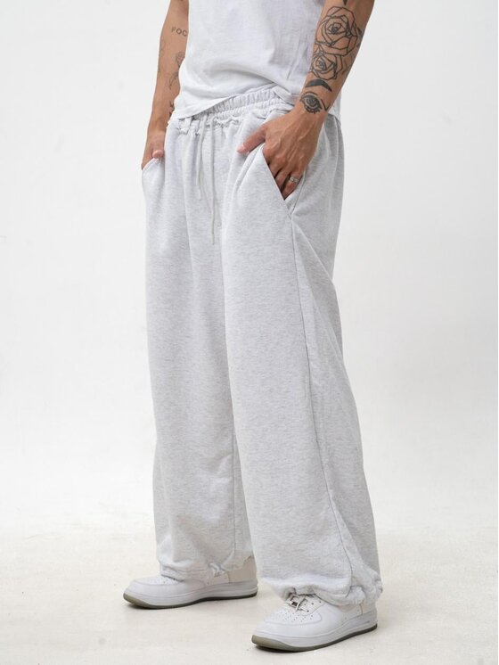 Jigga Wear Jigga Wear Spodnie dresowe 130373 Szary Baggy Fit