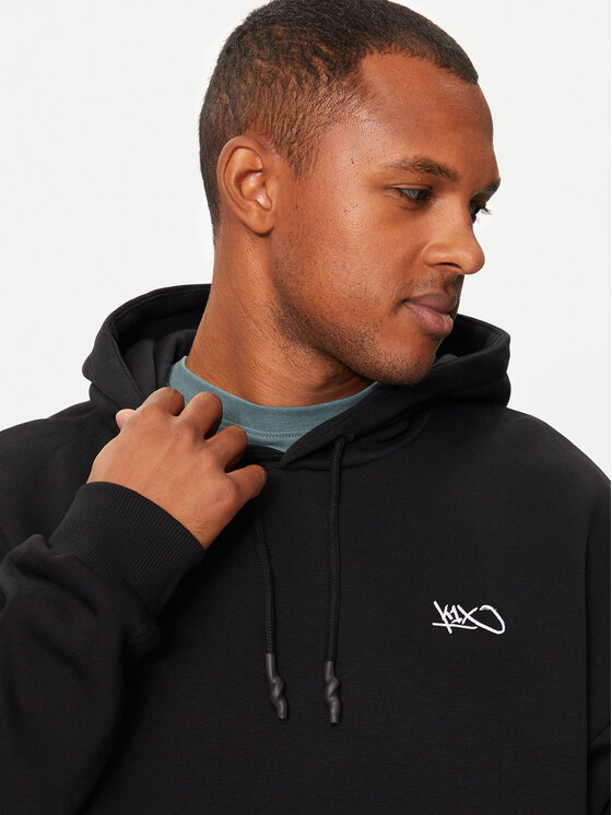 K1X K1X Majica dugih rukava Logo 60210167 Crna Relaxed Fit