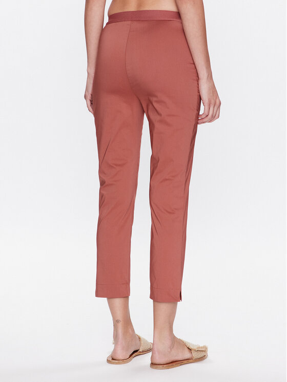 Liviana Conti Liviana Conti Riidest püksid CNTK37 Pruun Regular Fit