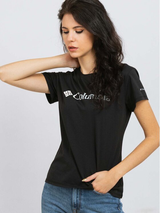 Columbia Columbia T-Shirt EL2191-011 R. S Czarny Regular Fit
