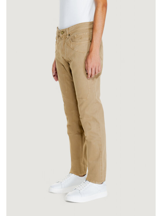 Jeckerson Jeckerson Pantaloni chino JOHN 5 TASCHE TOPPA Beige To Fit