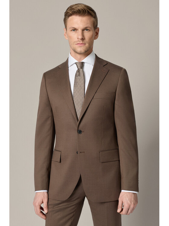 Lancerto Lancerto Garnitur Pontevedra GA073126000013 Brązowy Slim Fit