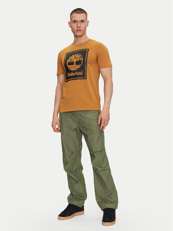 Timberland Timberland T-Shirt TB0A5WQQ Beżowy Regular Fit