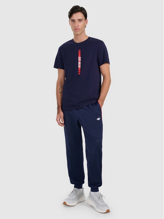 4F 4F T-shirt 4FRAW25TTSHM3225-31S Blu scuro Regular Fit