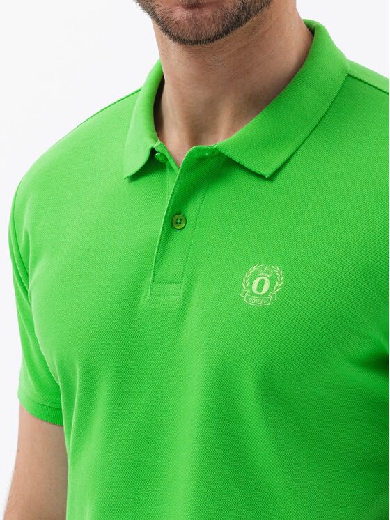 Ombre Ombre Polokošile S1374 Zelená Regular Fit